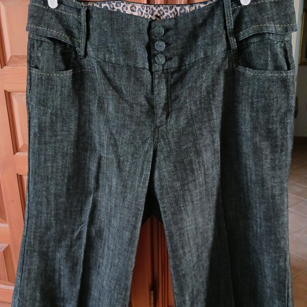 NWT Ashley Stewart Stylish Black Women's Coulotte Jeans, 20W